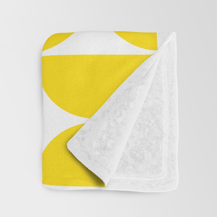 Mid Century Modern Geometric 04 Lemon Yellow Throw Blanket Gallery Image 3