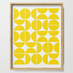 Mid Century Modern Geometric 04 Lemon Yellow Serving Tray Gallery Image 1