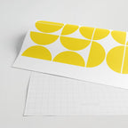 Mid Century Modern Geometric 04 Lemon Yellow Wrapping Paper Gallery Image 2