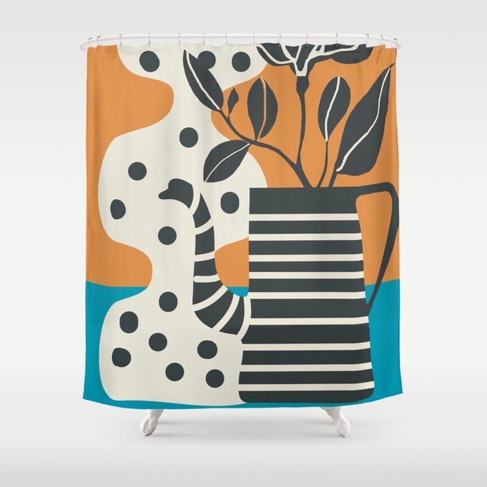 Teapot Garden 6 Shower Curtain Gallery Image 1