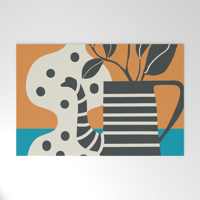 Teapot Garden 6 Welcome Mat Gallery Image 1