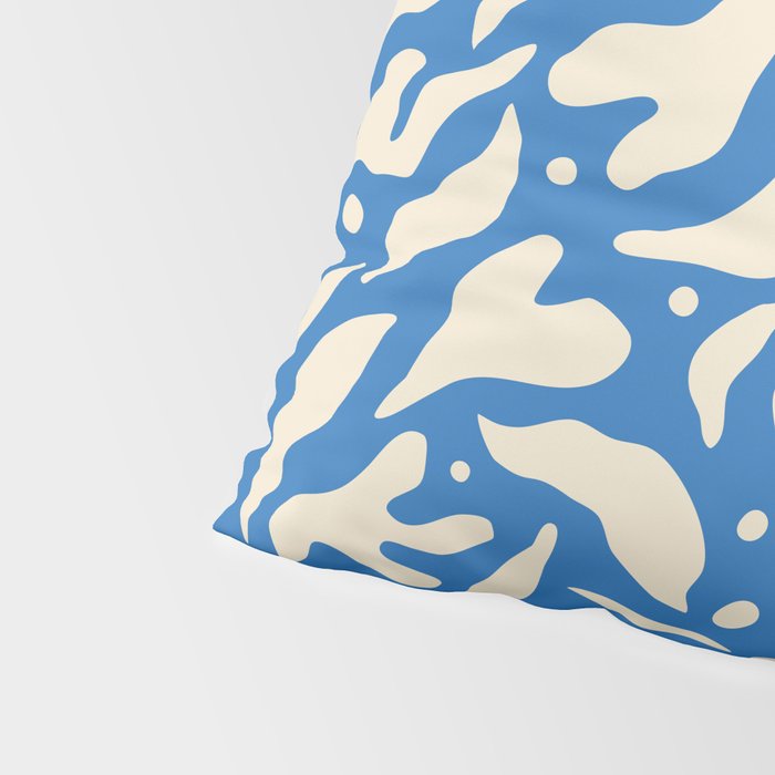 Abstract blue flower petal nature art pattern Pillow Sham Gallery Image 4
