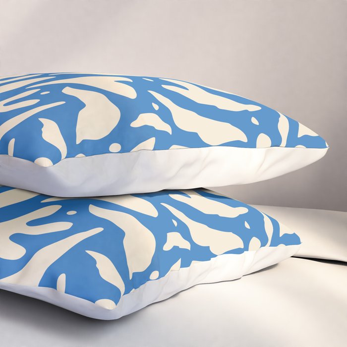Abstract blue flower petal nature art pattern Pillow Sham Gallery Image 3