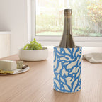 Abstract blue flower petal nature art pattern Wine Chiller Gallery Image 4