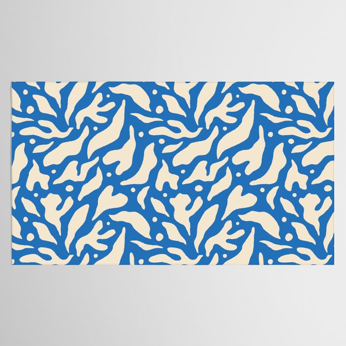 Abstract blue flower petal nature art pattern Tablecloth Gallery Image 2