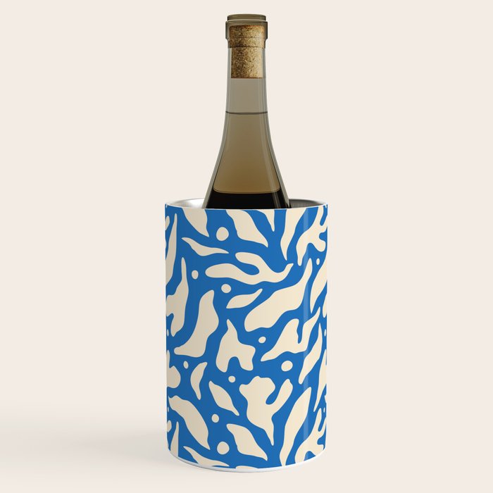 Abstract blue flower petal nature art pattern Wine Chiller Gallery Image 1