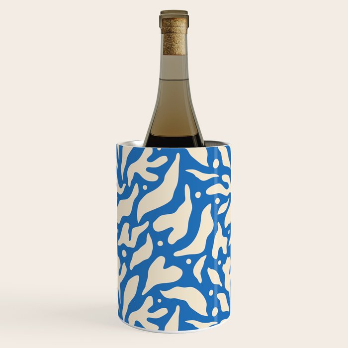 Abstract blue flower petal nature art pattern Wine Chiller Gallery Image 3