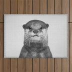 Otter - Black & White Outdoor Rug Gallery Image 1