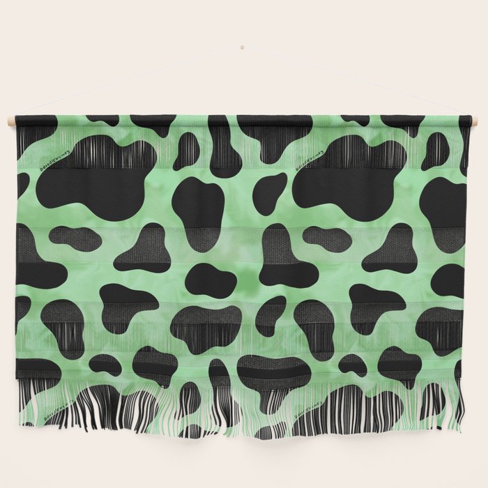 Mint Cow Print Wall Hanging Gallery Image 1