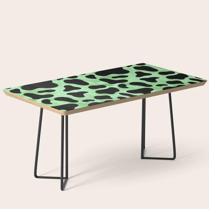 Mint Cow Print Coffee Table Gallery Image 1