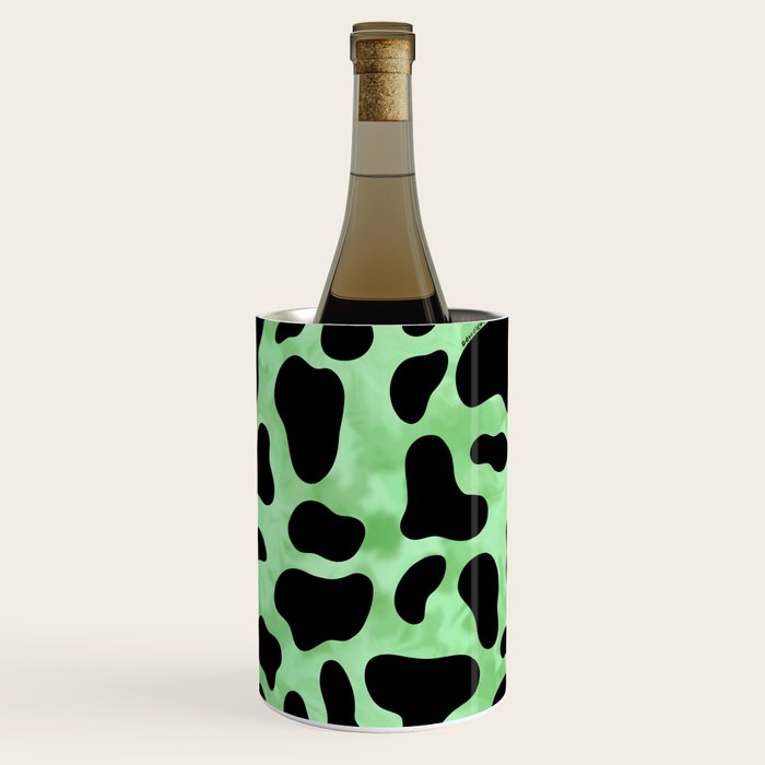 Mint Cow Print Wine Chiller Gallery Image 1