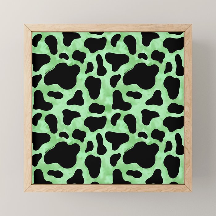 Mint Cow Print Mini Art Print Gallery Image 1