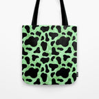 Mint Cow Print Tote Bag Gallery Image 1