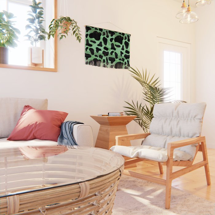 Mint Cow Print Wall Hanging Gallery Image 2