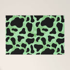 Mint Cow Print Welcome Mat Gallery Image 1
