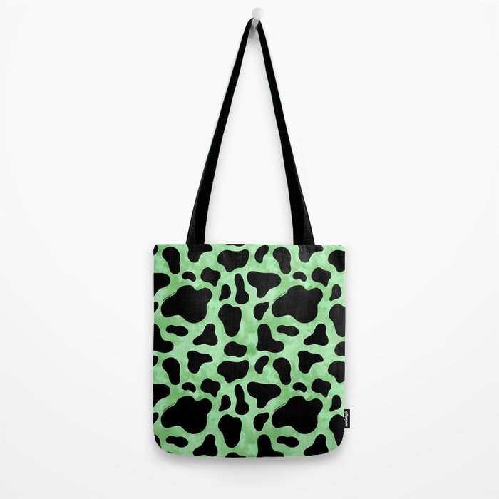 Mint Cow Print Tote Bag Gallery Image 2
