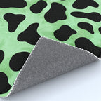 Mint Cow Print Rug Gallery Image 4