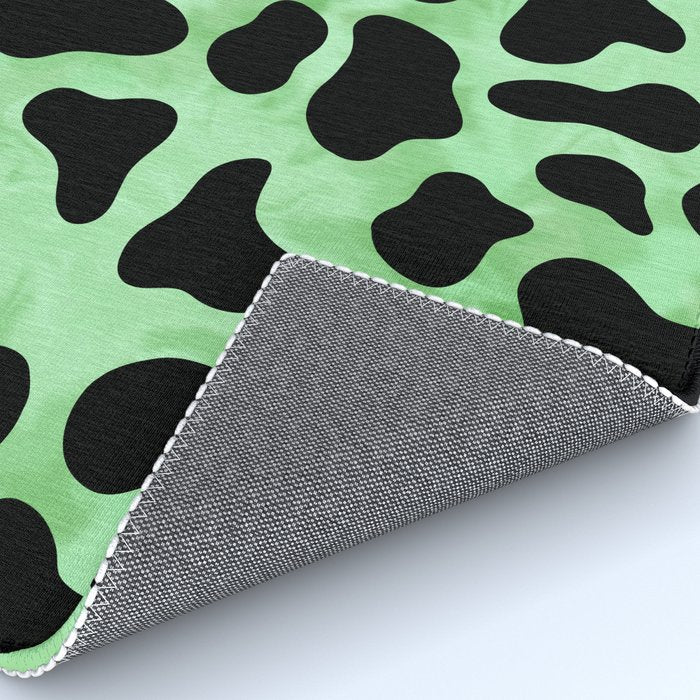 Mint Cow Print Rug Gallery Image 4