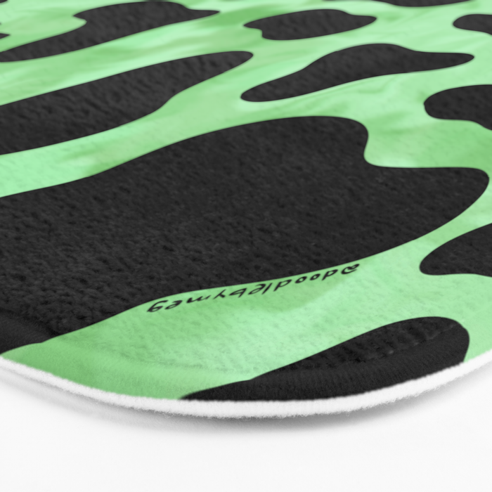 Mint Cow Print Bath Mat Gallery Image 3