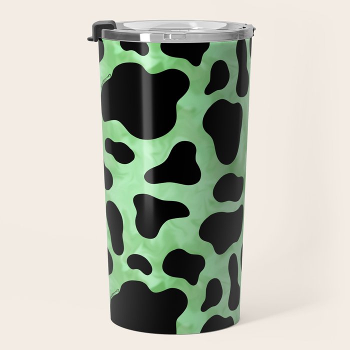Mint Cow Print Travel Mug Gallery Image 3