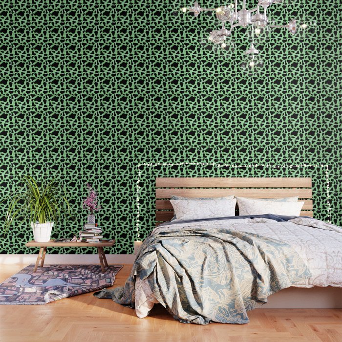 Mint Cow Print Wallpaper Gallery Image 1