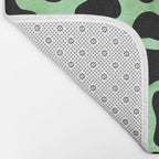 Mint Cow Print Bath Mat Gallery Image 2