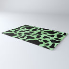 Mint Cow Print Rug Gallery Image 3