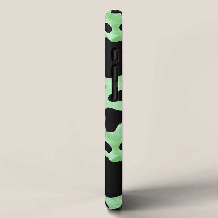 Mint Cow Print iPhone Case Gallery Image 2