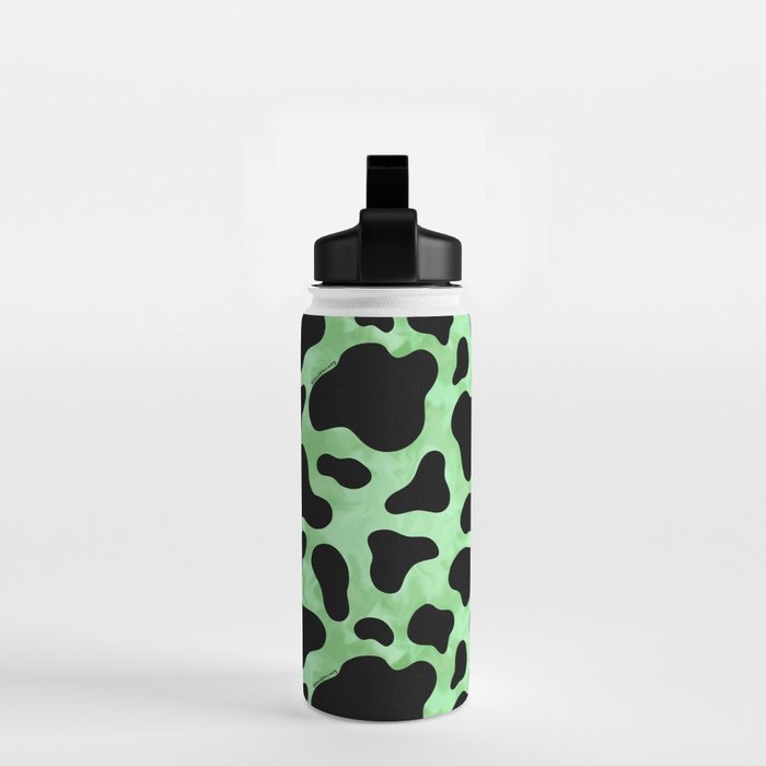 Mint Cow Print Water Bottle Gallery Image 2