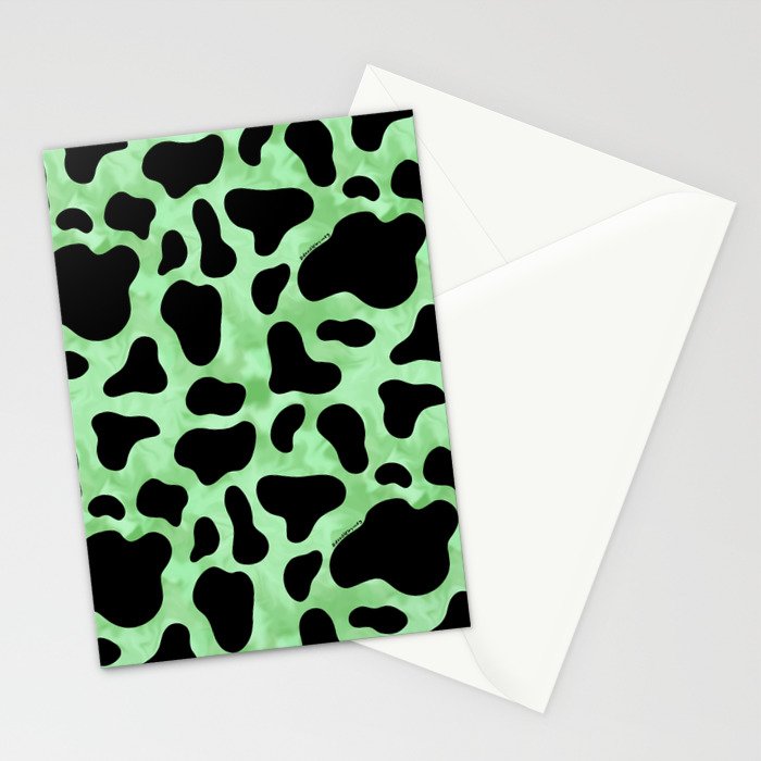 Mint Cow Print Stationery Card Gallery Image 2