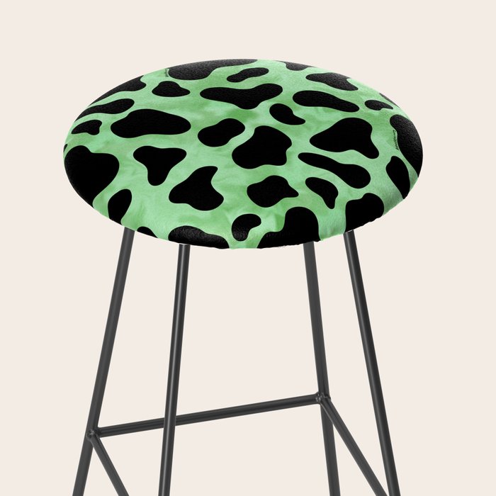 Mint Cow Print Stool Gallery Image 2