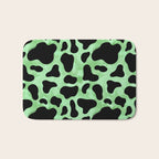Mint Cow Print Bath Mat Gallery Image 1