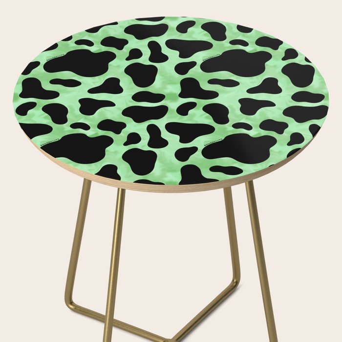 Mint Cow Print Side Table Gallery Image 2