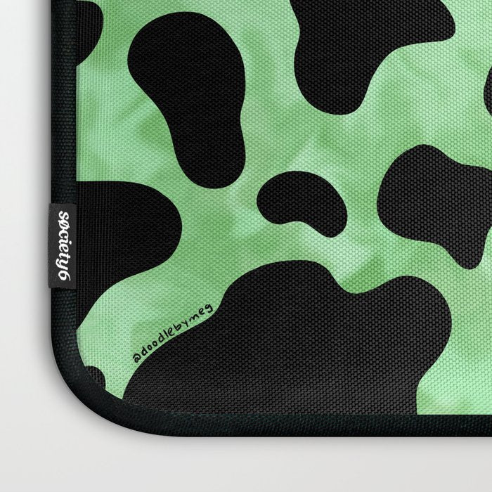 Mint Cow Print Laptop Sleeve Gallery Image 3