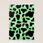 Mint Cow Print Stationery Card Gallery Image 2