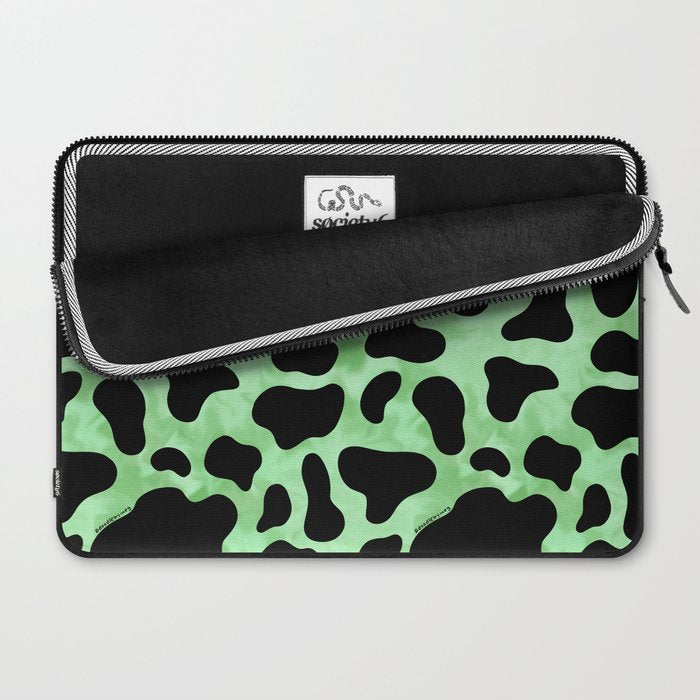 Mint Cow Print Laptop Sleeve Gallery Image 2