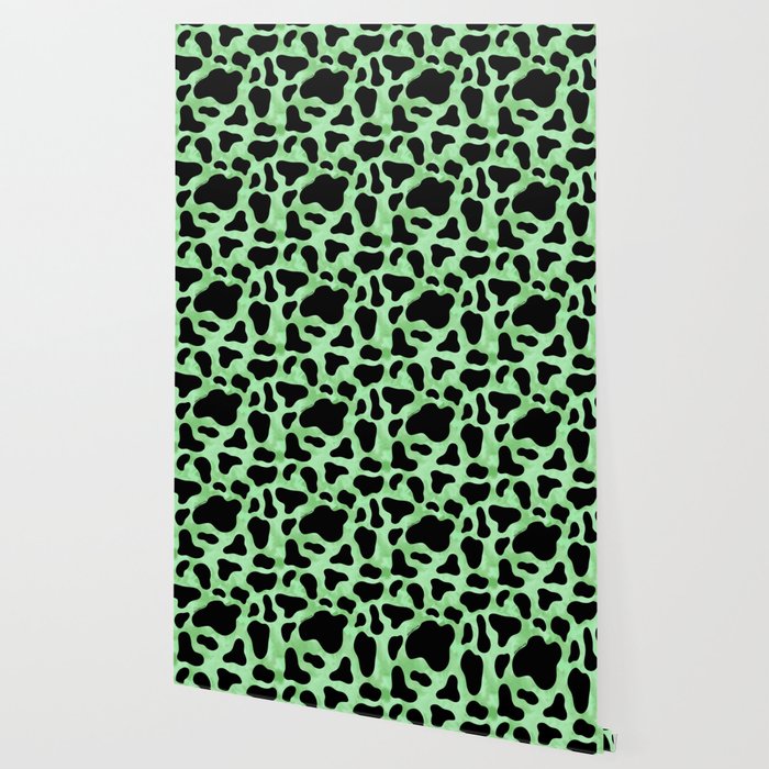 Mint Cow Print Wallpaper Gallery Image 2