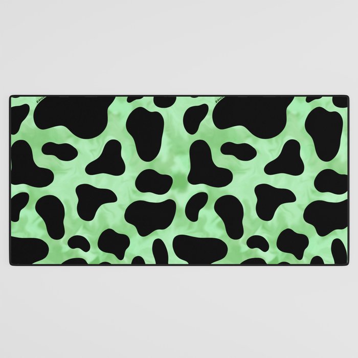 Mint Cow Print Desk Mat Gallery Image 3