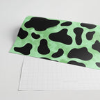 Mint Cow Print Wrapping Paper Gallery Image 2
