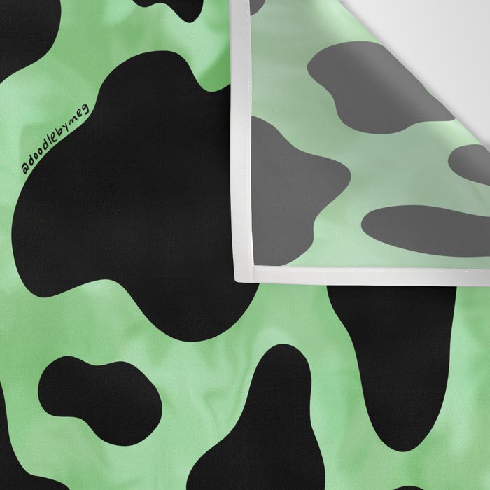 Mint Cow Print Wall Tapestry Gallery Image 3