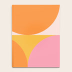 Mid Century Modern Scandinavian Geometric Abstract 354 Pink Yellow and Orange Notebook Gallery Image 4