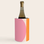 Mid Century Modern Scandinavian Geometric Abstract 354 Pink Yellow and Orange Wine Chiller Gallery Image 2
