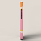 Mid Century Modern Scandinavian Geometric Abstract 354 Pink Yellow and Orange iPhone Case Gallery Image 2