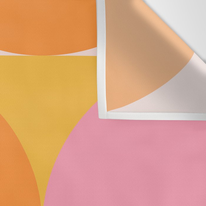 Mid Century Modern Scandinavian Geometric Abstract 354 Pink Yellow and Orange Wall Tapestry Gallery Image 3