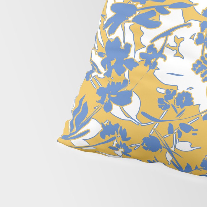 Simplistic silhouette flowers YB Pillow Sham Gallery Image 4