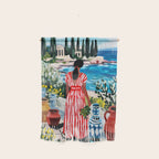 Red Dress by the Sea Wall Hanging Gallery Image 1