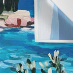 Red Dress by the Sea Wall Tapestry Gallery Image 3