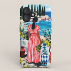 Red Dress by the Sea iPhone Case Gallery Image 1