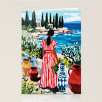 Red Dress by the Sea Stationery Card Gallery Image 2