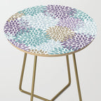 Floral Blooms, Purple, Teal, Gold Side Table Gallery Image 2